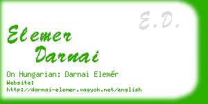 elemer darnai business card