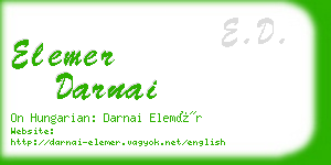 elemer darnai business card